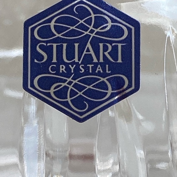 Vintage Stuart Crystal Cut Glass Candy Compote Footed Dish - Picture 8 of 12